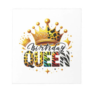 サファリお誕生日お姫様クラウン ノートパッド