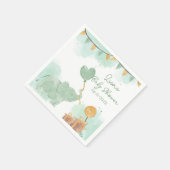 サファリかわいいベビーアニマルをテーマにしたベビーシャワーパーティー スタンダードカクテルナプキン (角)