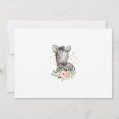 サファリかわいいベビーゼブラワイルドベビーシャワー招待状 招待状 (裏面)