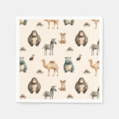 サファリかわいい動物の赤ちゃんシャワー スタンダードカクテルナプキン (正面)
