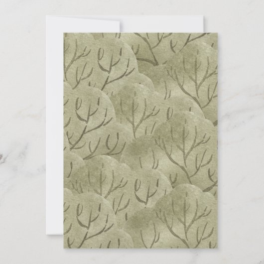 サファリかわいい動物ガールボーイ赤ちゃんシャワー 招待状 (裏面)