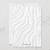 サファリかわいい動物パープルガール最初の誕生日 招待状 (裏面)