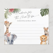 サファリかわいらしかわいい動物のアドバイスママ用カード (正面)