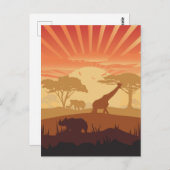 サファリで ポストカード (正面/裏面)