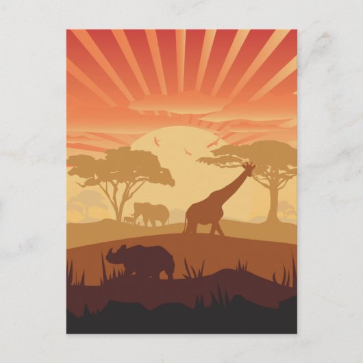 サファリで ポストカード (正面)