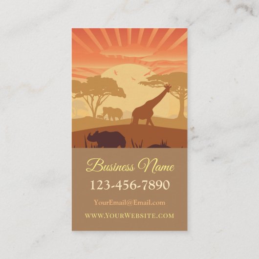 サファリで 名刺 (裏面)