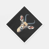 サファリと眼鏡好きのためのユーモアのあるガゼルの顔 スタンダードランチョンナプキン (角)