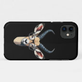 サファリと眼鏡好きのための面白いガゼルの顔 Case-Mate iPhoneケース (裏面(横))