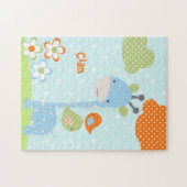 サファリのかわいこちゃんのキリンのジグソーパズル ジグソーパズル (横)