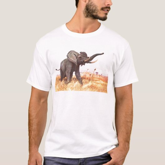 サファリのアフリカのジャングルの運命の動物ゾウ Tシャツ (正面)