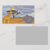 サファリのキリンとゾウ エンクロージャーカード (正面/裏面)