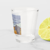 サファリのキリンとゾウ ショットグラス (右)