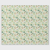 サファリのキリン模様アフリカ野生生物をテーマにした ラッピングペーパー (フラット)