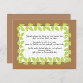 サファリのジャングルのベビーのベビーシャワーの詩2 招待状 (正面/裏面)