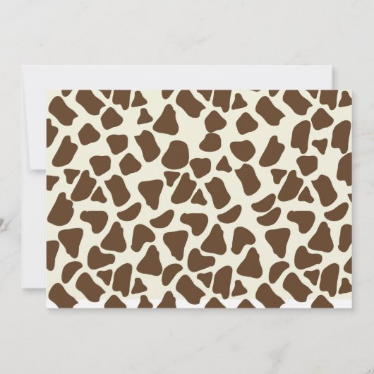 サファリのジャングルのベビーシャワー招待状 招待状 (裏面)