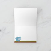 サファリのジャングルの動物がカードを読んでくれてありがとう サンキューカード (内部)