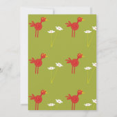 サファリのジャングルの動物の誕生日のパーティの招待状 招待状 (裏面)