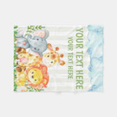 サファリのジャングルの動物園動物のブランケット フリースブランケット (正面(横))