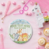 サファリのジャングルの動物園動物のプレート ペーパープレート (パーティー)