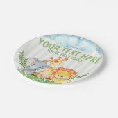 サファリのジャングルの動物園動物のプレート ペーパープレート (アングル)