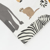 サファリのジャングル動物に名前を付けよう フリースブランケット (角)