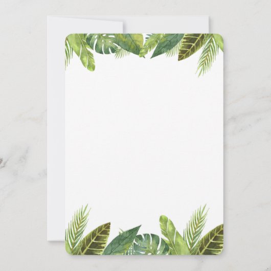 サファリのジャングル動物のジェンダーが招待を明らかにする 招待状 (裏面)