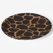 サファリのテーマのキリンのプリント ペーパープレート (アングル)