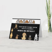 サファリのバースデーパーティ招待状 招待状 (正面)