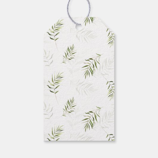 サファリのベビーアニマルのベビーシャワー ギフトタグ (裏面)