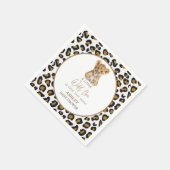 サファリのベビーアニマルのベビーシャワー スタンダードカクテルナプキン (角)