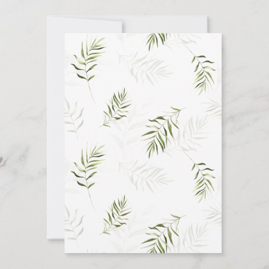 サファリのベビーアニマルのベビーシャワー 招待状 (裏面)