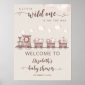 サファリのベビーアニマルズトレインベビーシャワーへようこそ ポスター (正面)