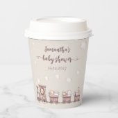 サファリのベビーアニマルズトレーニング赤ちゃんシャワー 紙コップ (正面)