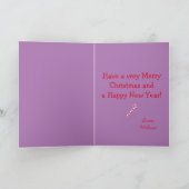 サファリのモンキークリスマスカード カード (内部)