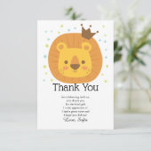 サファリのライオン  ジャングルのライオン、動物イラスト サンキューカード (スタンド正面)