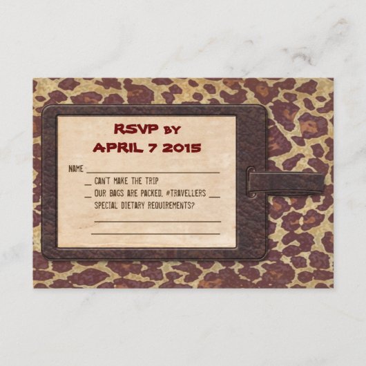 サファリの出欠カード 出欠カード (正面)