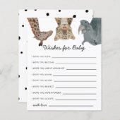 サファリの動物がベビーカードを希望 (正面/裏面)