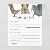 サファリの動物がベビーカードを希望 (正面)