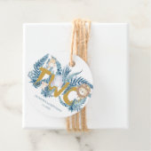 サファリの動物が可愛い愛嬌を振り返る誕生日 フェイバータグ (インサイチュ)