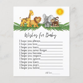 サファリの動物が赤ちゃんのシャワーゲームを望む