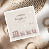 サファリの動物が赤ちゃんシャワーをトレーニング スタンダードカクテルナプキン