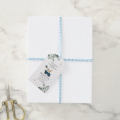 サファリの動物が赤ちゃんシャワー緑の金ゴールド ギフトタグ (より糸付き)