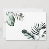 サファリの動物が赤ちゃんシャワー緑の金ゴールド 招待状 (裏面)