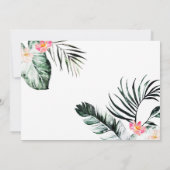 サファリの動物が赤ちゃんシャワー緑の金ゴールド 招待状 (裏面)