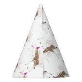 サファリの動物たちとパーティーするキリン パーティーハット (裏面)