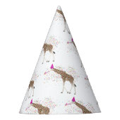 サファリの動物たちとパーティーするキリン パーティーハット (正面)