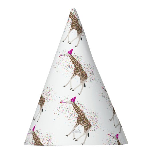 サファリの動物たちとパーティーするキリン パーティーハット (右)