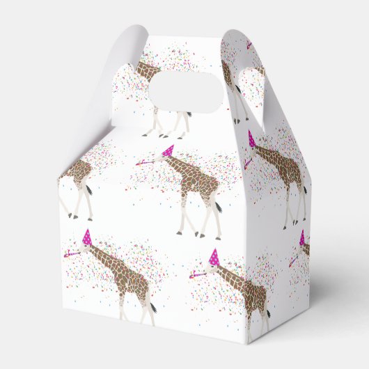 サファリの動物たちとパーティーするキリン フェイバーボックス (裏面サイド)