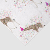 サファリの動物たちとパーティーするキリン 薄葉紙 (詳細)