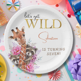 サファリの動物たちとワイルドに楽しむキッズの誕生日パーティー ペーパープレート